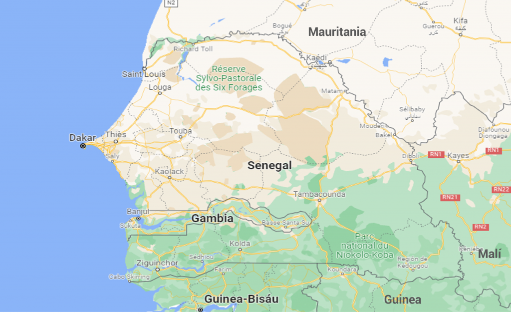 Mapa Senegal | Proyectos Sam Sam